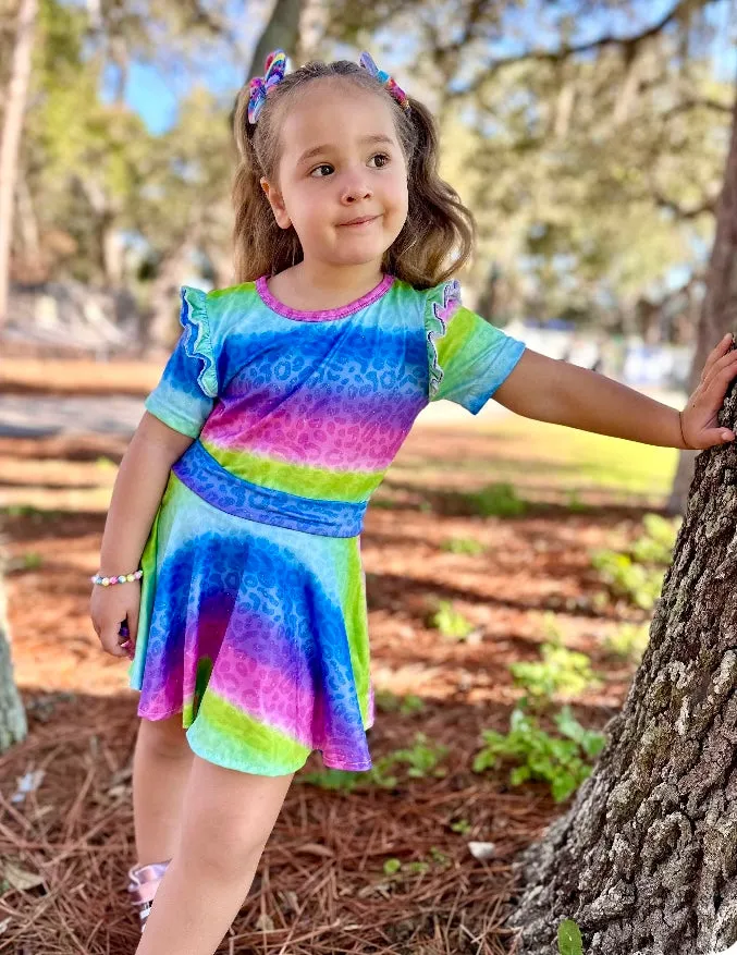 2 left! 3T & 4T ~ Twirl Skort ~ Ombr Cheetah
