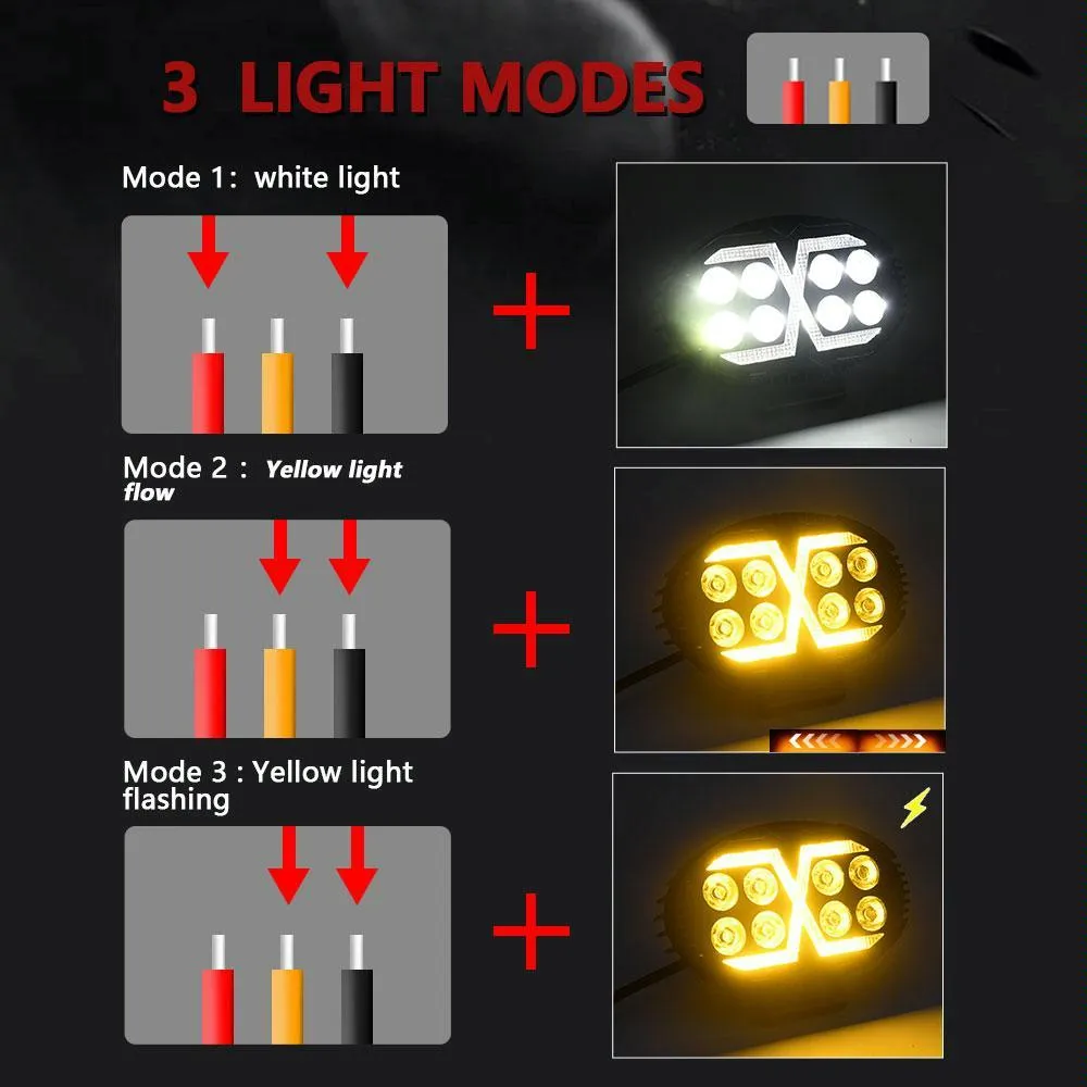 5.5" Elliptical Hybrid LED Work Light | X-Shaped Beam