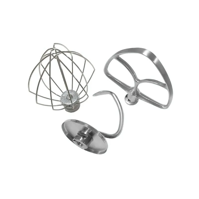 5Qt Stand Mixer Whip & Whisk Set Stainless Steel Accessories
