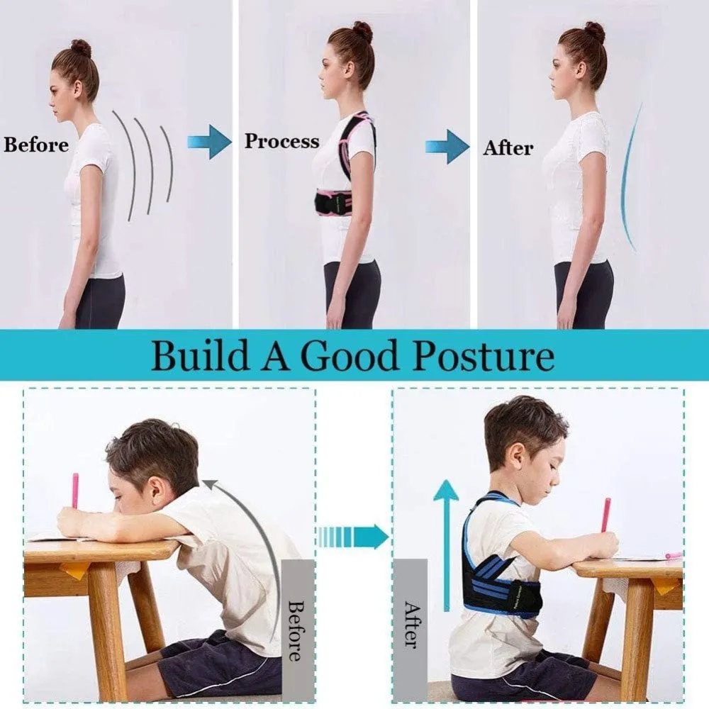 Adjustable Back Posture Corrector Straightener Brace for Kids & Teens