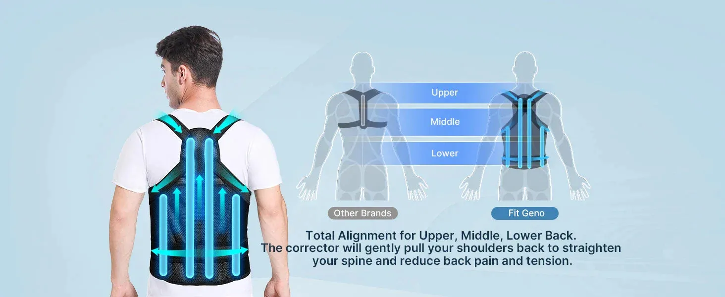 Adjustable Fully Back Posture Corrector Lumbar for Improve Hunchback Pain Relief