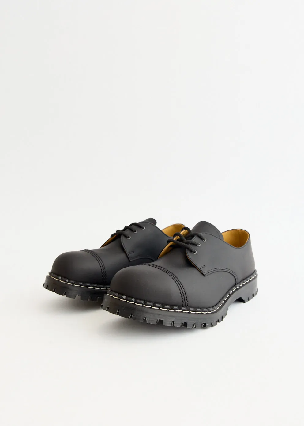 Greasy Steel Toe Capped Gibson Shoes