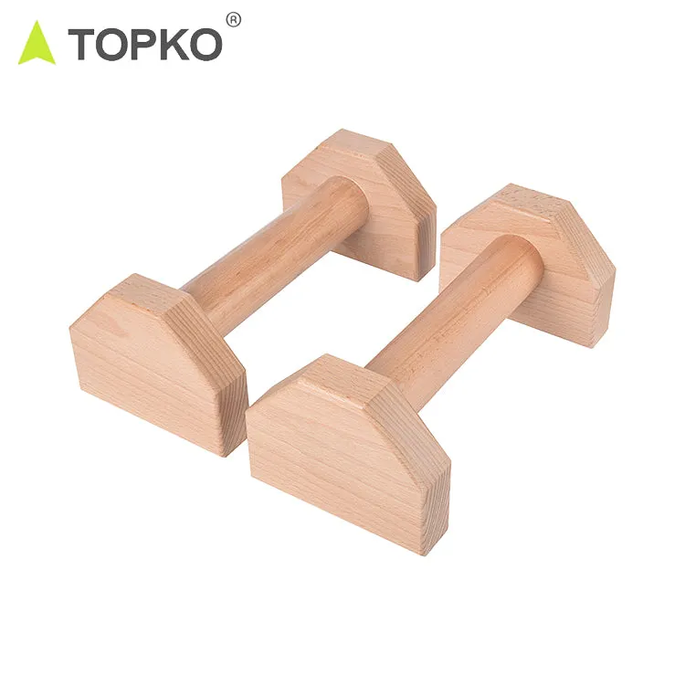 Non-slip Parallettes Wooden Push Up Bar