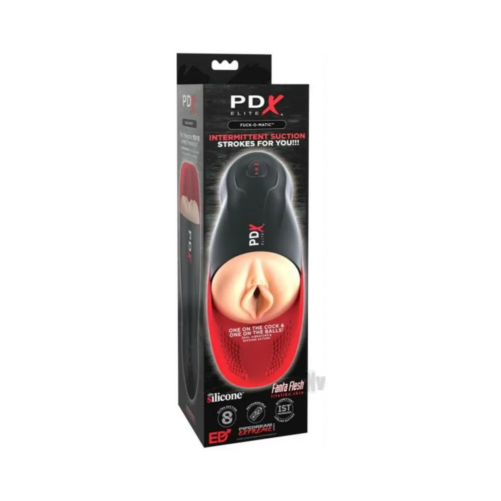 Pdx Elite Fuck-o-matic Stroker - Light/red/black