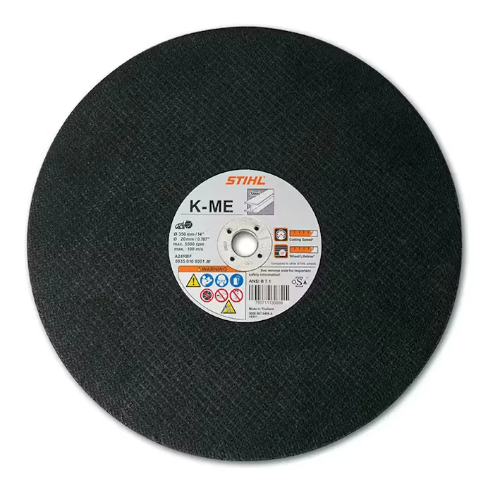 Stihl | K-ME —Abrasive Wheel —General Purpose Metal | 12" diameter, 20mm arbor (0835 010 8000)