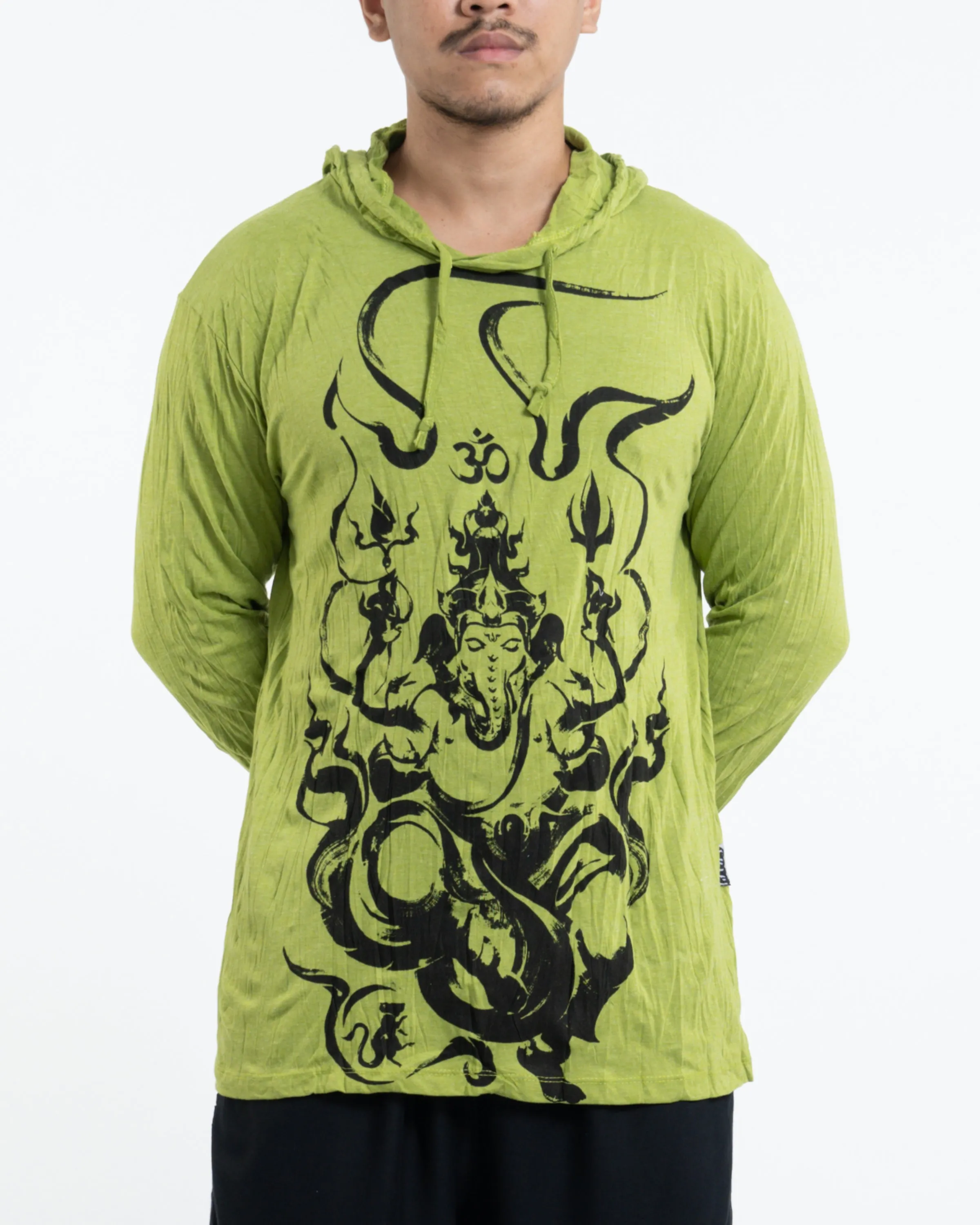 Unisex Ganesh Chakra Hoodie in Lime