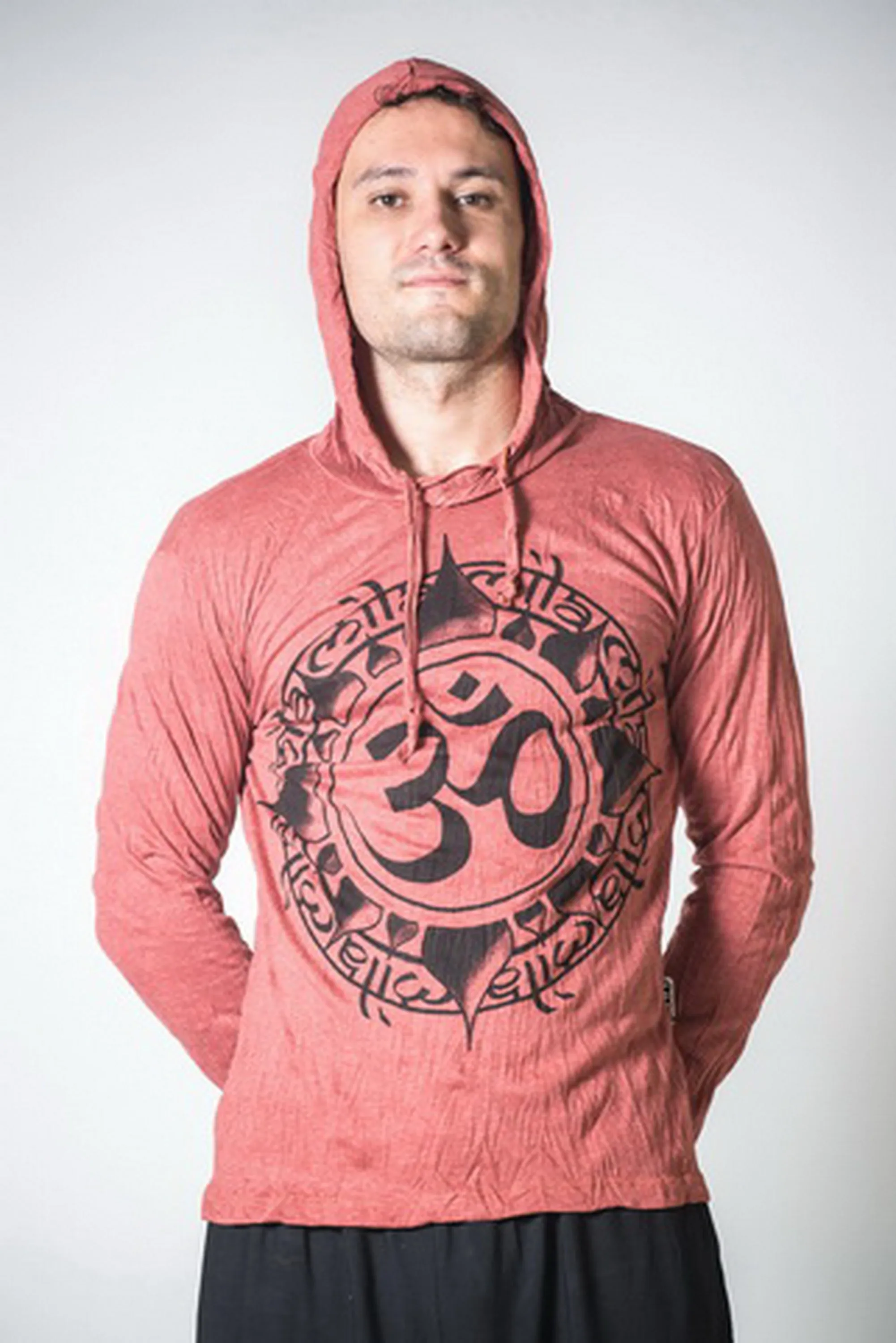 Unisex Infinitee Om Hoodie in Brick