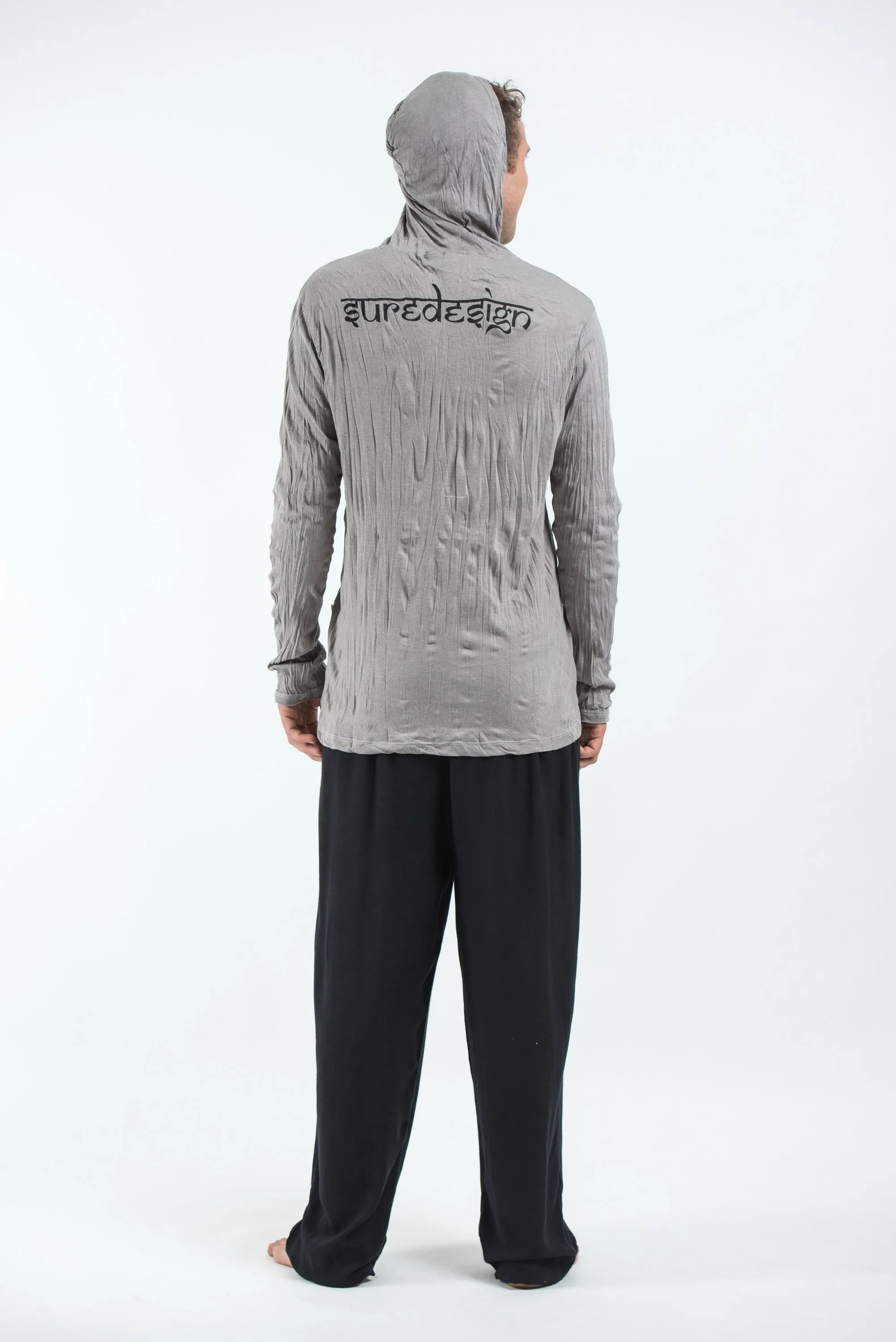 Unisex Meditation Buddha Hoodie in Gray