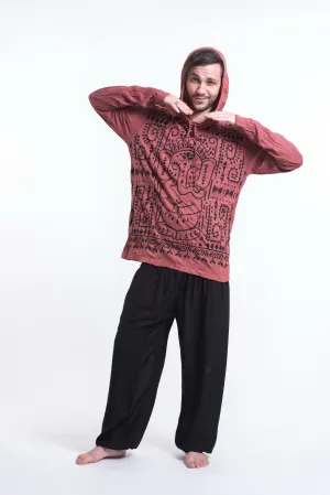 Unisex Shanti Ganesh Hoodie in Brick