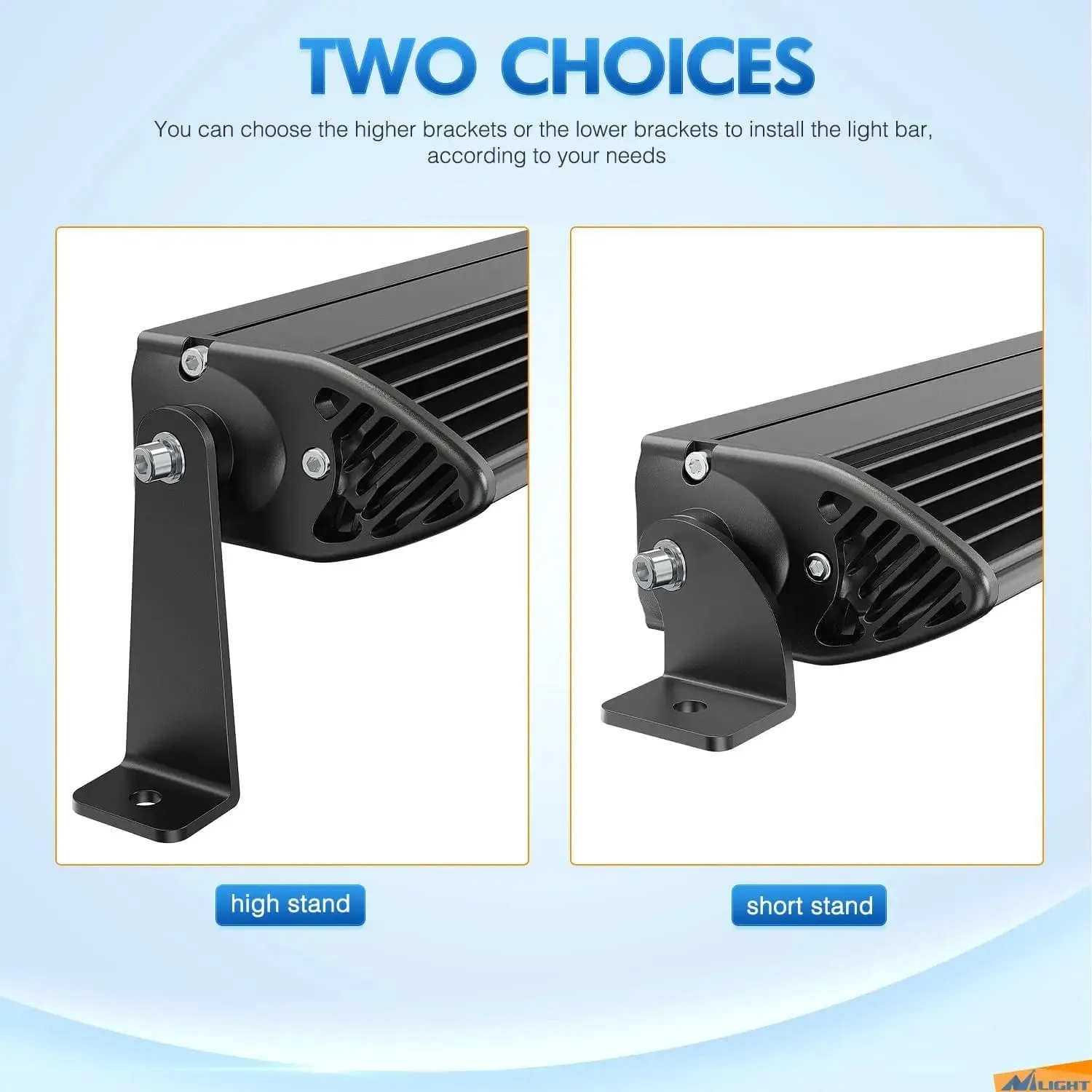 Universal Side-Mounted Adjustable Different Height Brackets (Pair)
