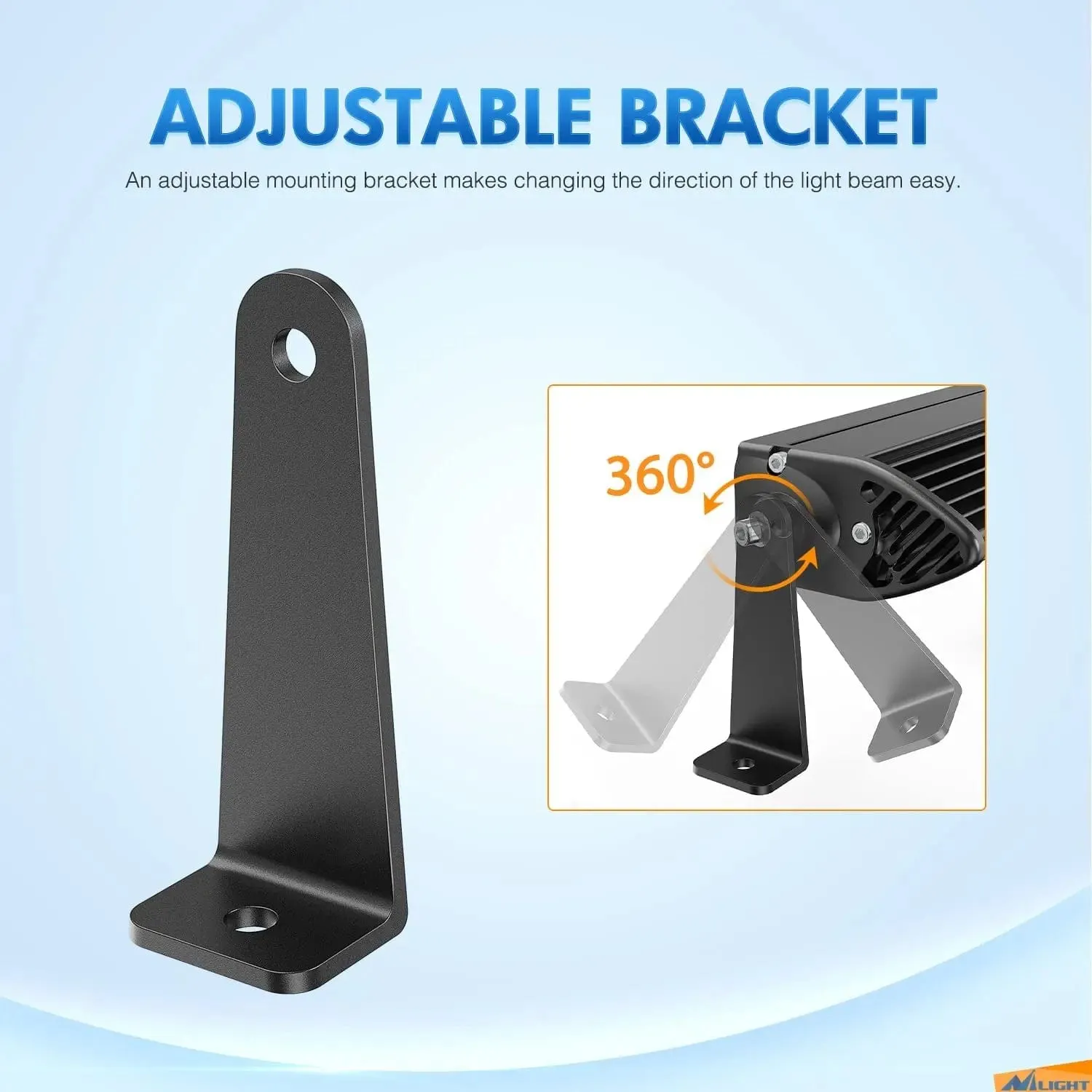Universal Side-Mounted Adjustable Different Height Brackets (Pair)
