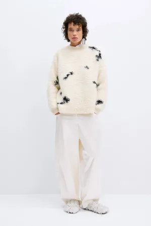 Wool and Mohair Blotch Sweater
