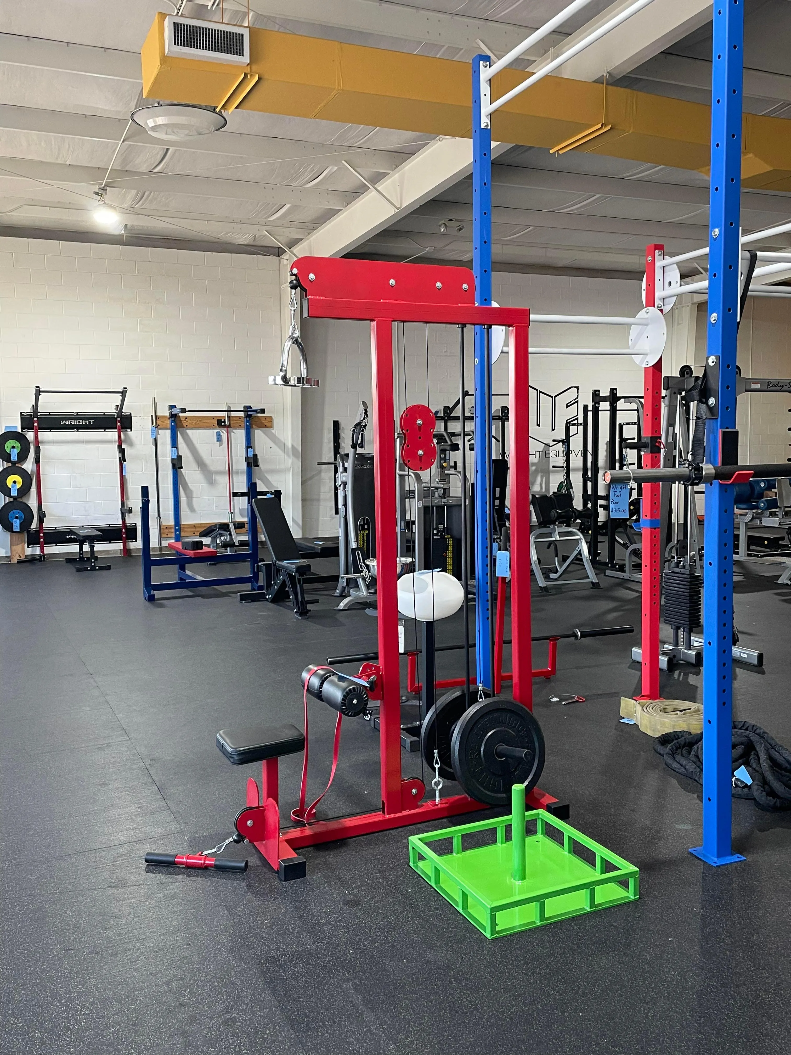 Wright Equipment Lat Pulldown Low Row Combo Plate Loaded Black Frame Black Upholstery